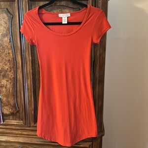 Orange T-Shirt Dress